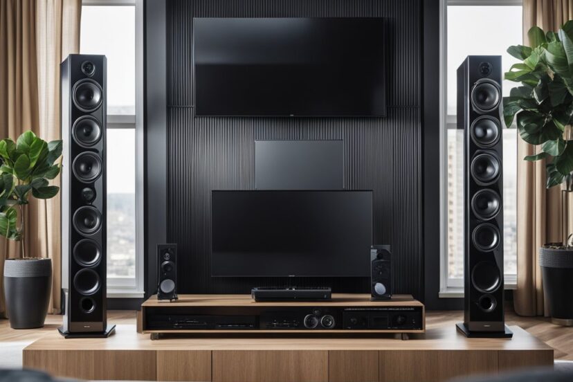 black sonos surround sound system